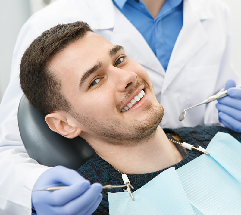 Smiling Patient during dental checkup